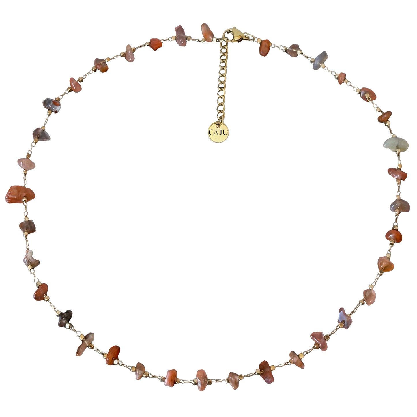 Perissa Necklace - Raw Carnelian