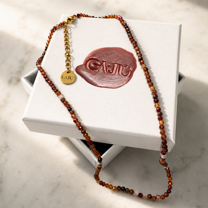 Fira Necklace - Raw Carnelian