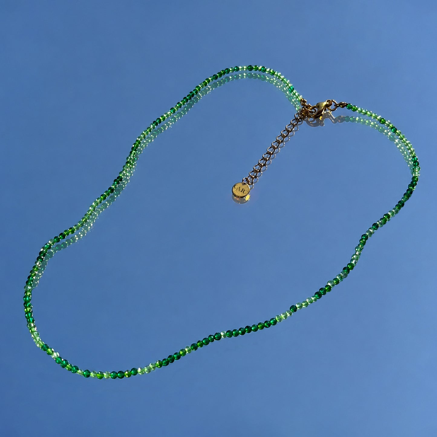 Fira Necklace - Raw Emerald Jade Mist