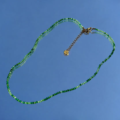 Fira Necklace - Raw Emerald Jade Mist