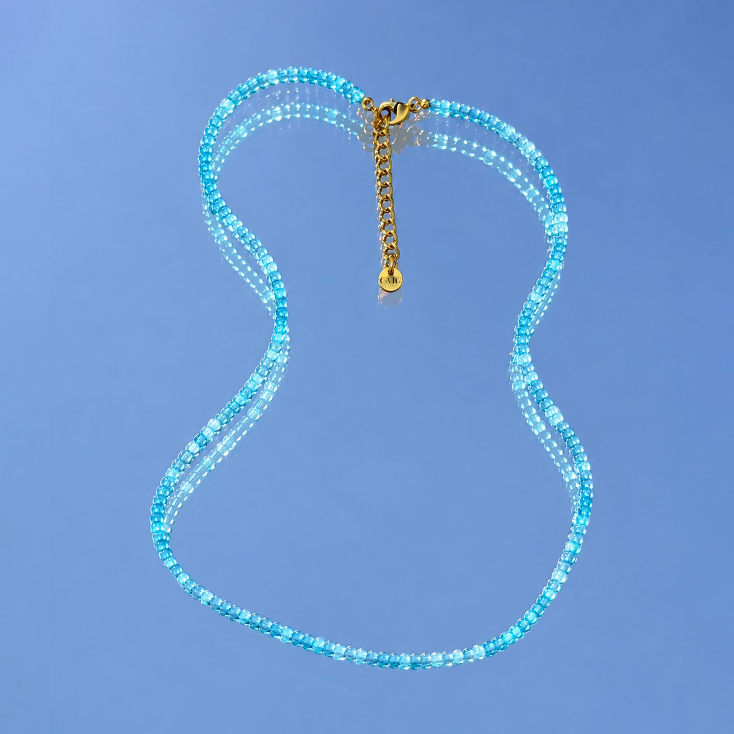 Fira Necklace - Raw Topaz & Aquamarine