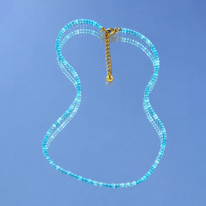 Fira Necklace - Raw Topaz & Aquamarine
