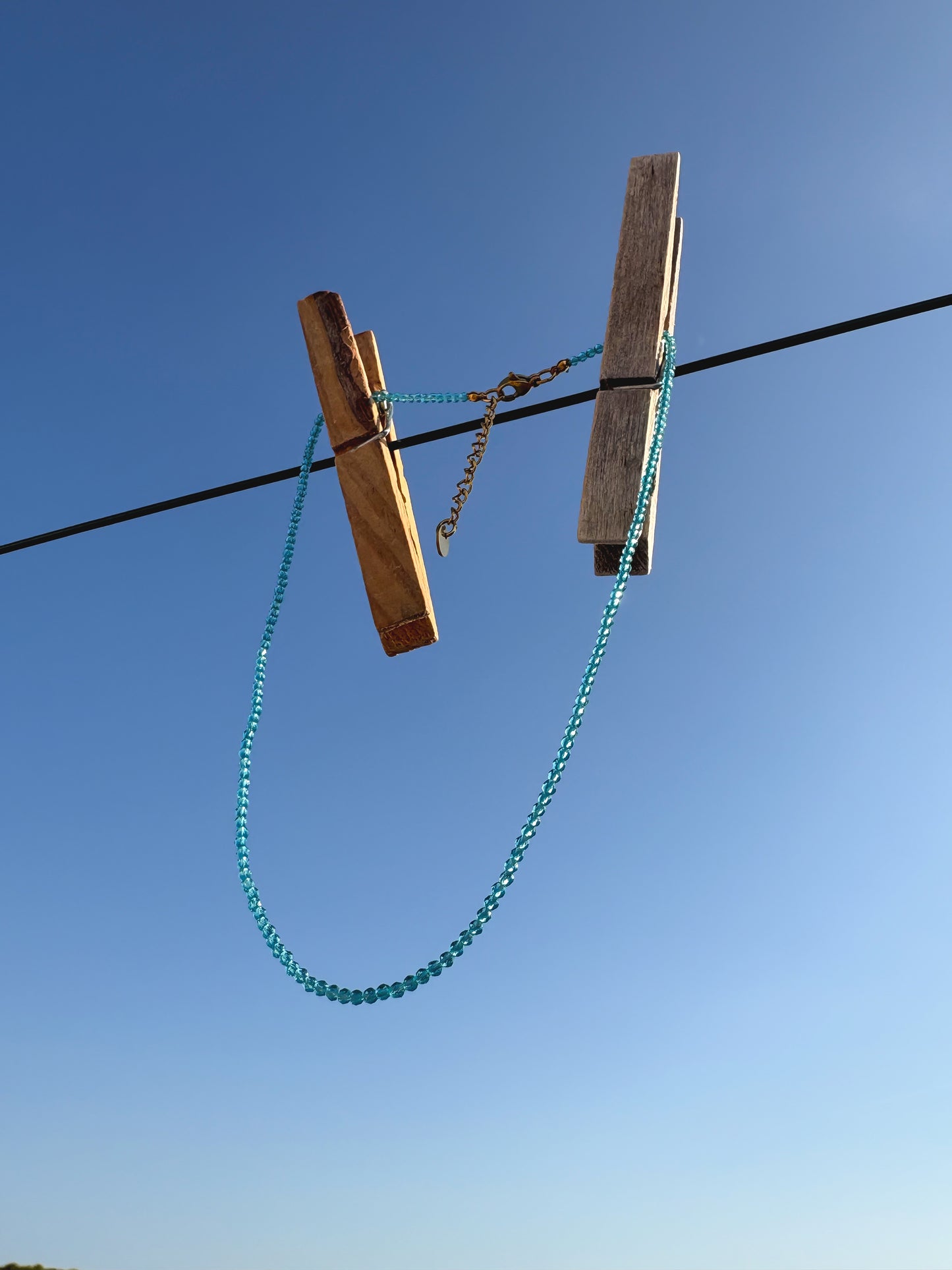 Fira Necklace - Raw Topaz & Aquamarine