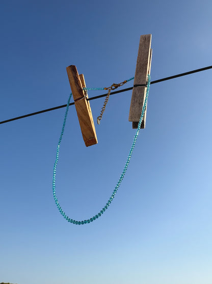 Fira Necklace - Raw Topaz & Aquamarine