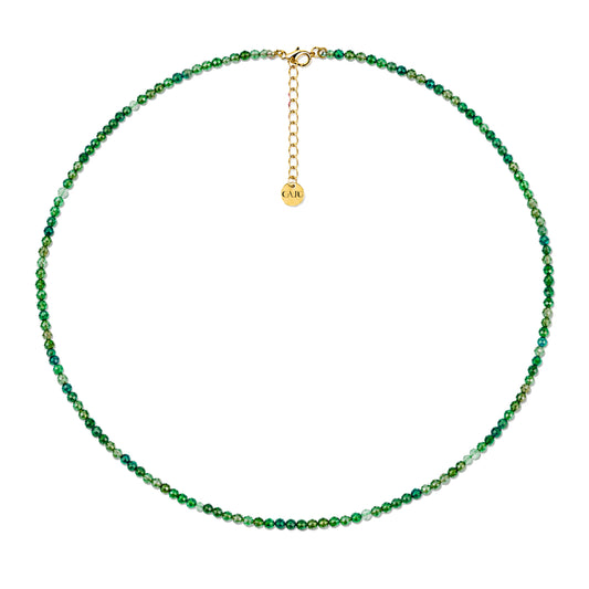 Fira Necklace - Raw Emerald Jade Mist