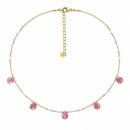 Kamari Petite - Raw Rose Quartz