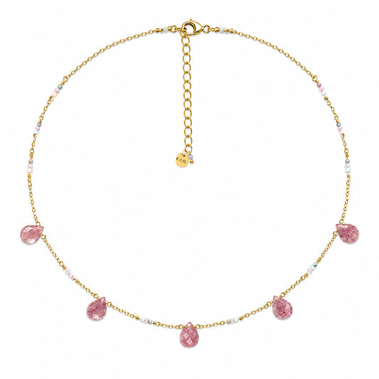 Kamari Petite - Raw Rose Quartz