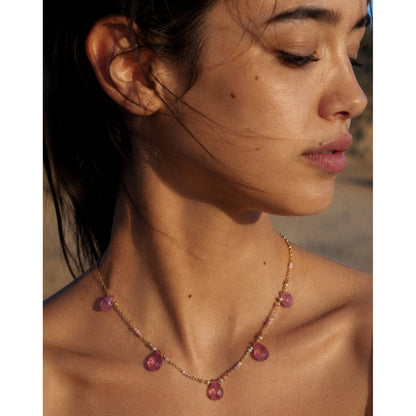 Kamari Petite - Raw Rose Quartz