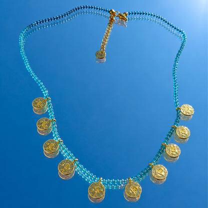 Oia Necklace - Aquamarine