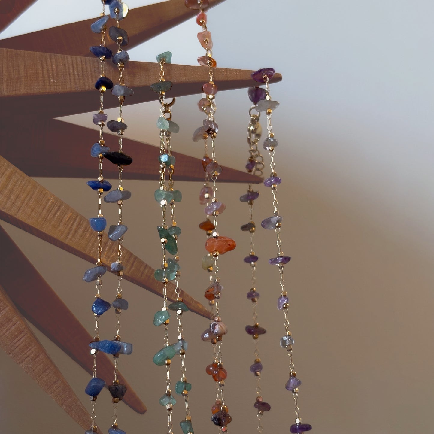 Perissa Necklace - Raw Sapphire