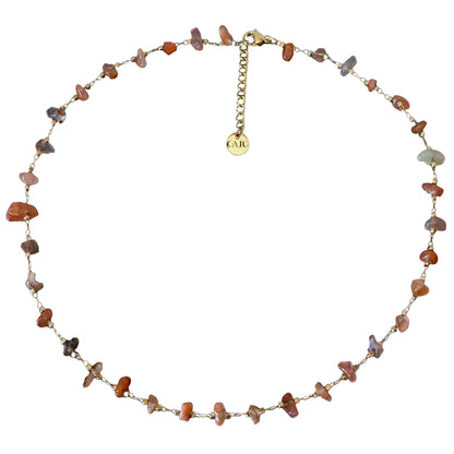 Perissa Necklace - Raw Carnelian