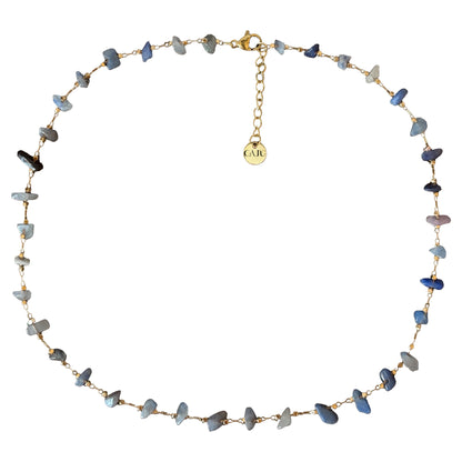Perissa Necklace - Raw Sapphire