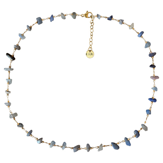 Perissa Necklace - Raw Sapphire