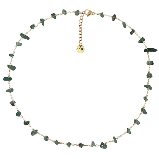 Perissa Necklace - Raw Jade