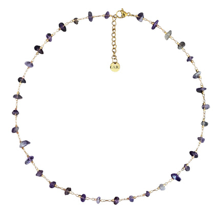 Perissa Necklace - Raw Amethyst
