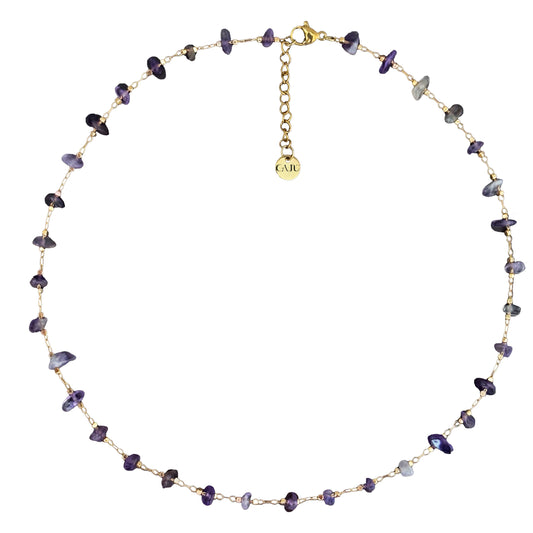 Perissa Necklace - Raw Amethyst