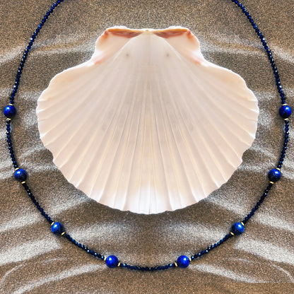 Pyrgos Necklace - Raw Lapis Lazuli