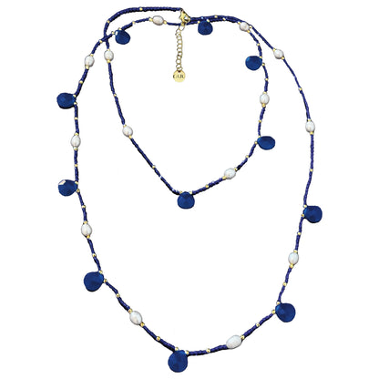 Kamari Necklace - Raw Sapphire