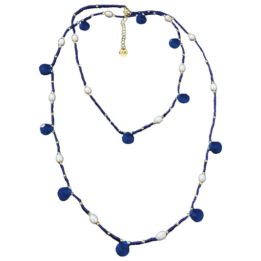 Kamari Necklace - Raw Sapphire