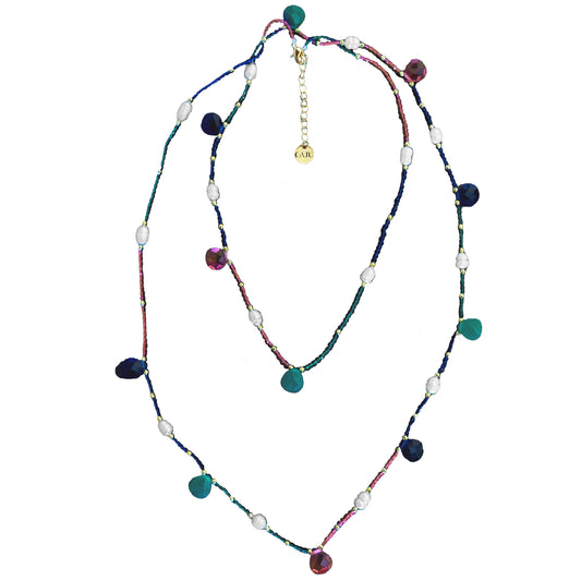Kamari Necklace - Multi Natural Stones