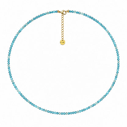 Fira Necklace - Raw Topaz & Aquamarine