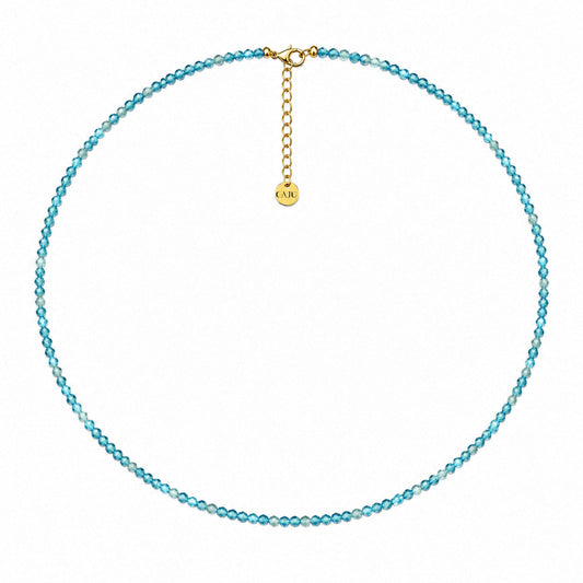 Fira Necklace - Raw Topaz & Aquamarine
